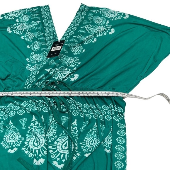 NWT Just Love Green V-Neck Wrap Maxi Dress Size 2X - Picture 9 of 13